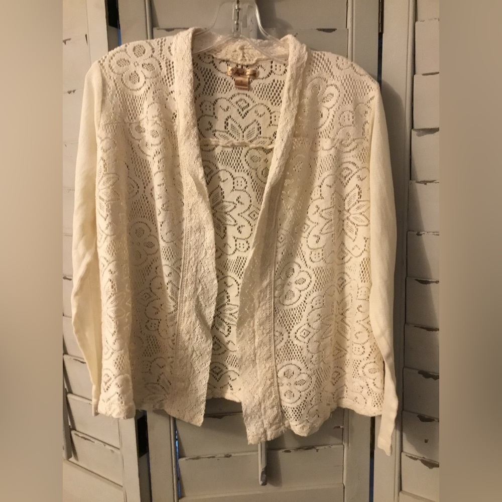April Cornell lace cardigan